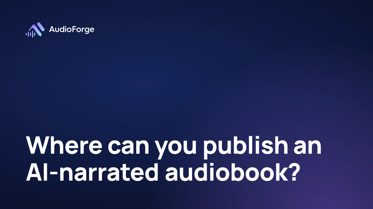 Where can you publish an AI-narrated audiobook?